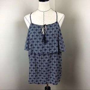 Old Navy Tassal Tank Black Dot Pattern
 Size XXL